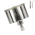 2-3/8inch | 60mm Diamond Hole Saw with Center Drill bit and Diamond-Coated Center Drill bit for Ceramic Glass Marble Fiberglass Granite and Porcelain Tiles by CENYB