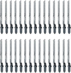 30-Piece T101AO 3-1/4 Inch 20 TPI Assorted T-Shank Scrolling Jig Saw Blades Set for Clean Cutting Wood