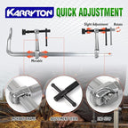Heavy Duty 24" Inch F-Clamp w/Replaceable Pad, 5-1/2-Inch(140mm) Deep Throat, Drop Forged Steel F Style Bar Clamps for Welding, Bar Size 1-1/5" * 3/5", 2900LB Clamping Force