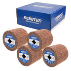 4" Burnishing Wheel 4 Pack, Wire Drawing on Metal, 100x100mm, Coarse Grit 80, Polishing & Satin Finishing