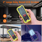 Laser Measure, 100M/328ft Digital Laser Tape Measure with Backlit LCD, ±2mm Accuracy, Portable Laser Rangefinder M/in/Ft Unit Switching, Measuring Distance,Area,Volume and Pythagoras(Red)