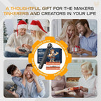 Tools for Men Gifts Right Angle Screwdriver: T5 T6 T7 Torx Star Bit & Ratchet Allen Wrench Drill Bit Set + Square Drive Bit & Small Ratcheting Wrench Screwdriver Set, Men Husband Dad Stocking Stuffers
