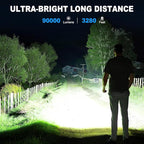 Cinlinso Rechargeable LED Flashlights 90000 High Lumens 2 Pack, Super Bright Flash Light with 7 Modes, IPX7 Waterproof, Powered Handheld Flashlight for Home Camping Emergencies