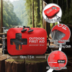 152 PCS Waterproof First Aid Kit, Portable Small Boat Dry Bag Bug Out Bag, Emergency Medical Kit Ideal for Boating, Camping, Fishing, Kayaking, Floating, Red