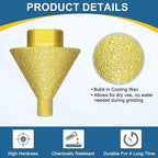 HARFINGTON Diamond Beveling Chamfer Bits Set 0-1.5" 0-2" Dia M14 Thread with Adapter, Countersink Drill Bit to Enlarge Holes for Porcelain Tile, Marble, Ceramic, Glass, Stones