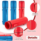 Zonon 4 Pcs Electrode Rod Storage Tube 14 Inch Airproof and Waterproof Welding Rod Holder for Canister(Red and Blue)