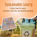 Sand Free Beach Towel, Quick Dry, Lightweight and Compact with Storage Bag, 160x90cm, Made from Recycled Bottles for Beach, Pool, Travel, Swimming and Outdoor Use