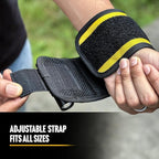 Galvanox Magnetic Wristband with Hands-Free Work Light (3-Mode) for Holding Screws Nails and Drill Bits, Durable Nylon with Powerful Magnets - Tool Gift for Men, Dad, Husband, Handyman (Yellow)