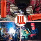 Zonon 4 Pcs Electrode Rod Storage Tube 14 Inch Airproof and Waterproof Welding Rod Holder for Canister(Orange)