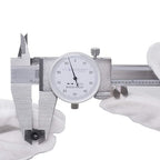 Clockwise Tools DDLR-0805 Pro Dial Caliper 0-8 Inch Double Shock Proof Stainless Steel Body SAE Measuring Tool