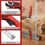 MAXPOWER Ratcheting Table Clamp, 15 3/4" Double Force Bar Clamp, Multifunctional F Clamp for Welding, Woodworking, Metal Working and DIY, Max Clamping Force 705 LBS