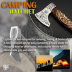 SHINY CRAFTS | Custom Handmade Carbon Steel Viking Axe,Valentine's Day Gift, Birthday Gift for him, Leather Wrapped Handle and Leather Sheath (VBA-19) (VBA-14)