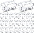Macarrie 50 Pcs Anti-Fog Safety Goggles Bulk Anti Scratch Lab Goggles Over Glasses for Men Women Nurse Medical Chemistry Work