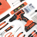 COMOWARE 171-Piece Home Tool Kit with Drill, 20V Cordless Power Drill Combo Set, Complete Household Repair Tools for Men & Women in Garden, Office, DIY Projects
