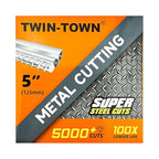 TWIN-TOWN 5" Diamond Cutting Wheel with 7/8" Arbor, Metal Cut Off Wheel, Carbide Cutting Wheel for Angle Grinder, 5000+ Cuts on Rebar, Steel, Iron, and INOX
