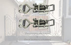 SYINE Adjustable Buckle Cabinet Boxes Lever Handle Toggle Catch Latch Lock with Screws,2 Pcs (3S,Range:126-148mm)