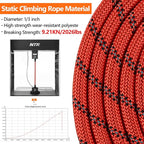NTR Long Dog Leash, 20FT Reflective Leash with Swivel Lockable Hook and Comfortable Padded Handle, Puppy for Walking, Hunting, Camping, Backyard Small Medium Large Dogs, Red, 20ft*1/3/''