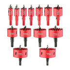 13PCS Bi-Metal Hole Saw Kit with Drill Bits, Carbide Hole Saw Set for Thin Metal and Wood, Cutting Diameter 3/4'' to 3''