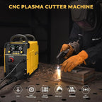 SILATU Plasma Cutter, 85Amps Blowback Pilot Arc Air Sensor Technology, Digital Display, 110V/220V Dual Voltage Non-HF CNC Plasma Cutter Machine, 1″ Clean Cut 7/5″ Max Cut, PT/2T/4T for Beginners DIY
