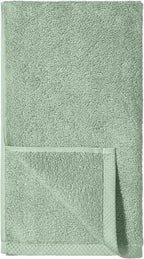 Amazon Basics Quick-Dry Hand Towels - 100% Cotton, 8-Pack, 28 x 16 inches, Seafoam Green
