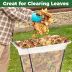 2PCS Outdoor Trash Bag Holder Stand Metal Garbage Bag Holder for Yard Work Frame Holds 30-45 Gallons Trash Bags Portable Leaf Bag Holder for Leaves Camping Lawn Party Weeding Yard Gardening（2pcs）