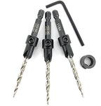 FTG USA Countersink Drill Bit Set for Wood with Tapered Drill Bit 3 Pc #8 (11/64")