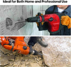 2Pcs SDS Plus Chisels Set, Flat & 20° Bent, 3” x 10” Tile Removal Bits in 40Cr Alloy Steel, Fits Most Rotary Hammers & Impact Drills, for Concrete, Tile, Stone & Other Construction Materials