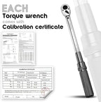 1/2-Inch Drive Click Torque Wrench, Torque Wrench 1/2 Drive 10-160FT.LB/13.6-217N.M with a XIPE Storage Tray, Grey