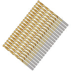 Drill Bit, 17/64" Cutting Diameter, 4341 HSS TiN Coated 135° Cutting Angle Jobber Bits - (Applications: for Drilling Soft Metal Plastic Wood), 20-Pieces