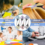 Scissors Set of 24-Pack, 8" Scissors All Purpose Comfort-Grip Handles Sharp Scissor for Office Home School Craft Sewing Fabric Supplies, High/Middle School Student Teacher, Right/Left Hand