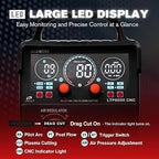 LOTOS LTP8050 CNC 80AMP Blow Back Arc Plasma Cutter, CNC Interface Ready, HTC/Arc OK Output, Drag Cut Enabled, 1" 25mm Clean Cut, Metal Cutting Machine, 220V
