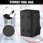 WORKPRO 14-inch Tool Bag, Multi-pocket Tool Organizer with Adjustable Shoulder Strap, W081021A , black
