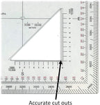 Military Protractor - Perfectly Cut for Land Nav