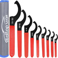 9Pcs Coilover Spanner Wrench Set, Universal Spanner Wrenches Motorcycle Shock Wrench Adjustable Carbon Steel ATV Coil Over Adjustment Tool (Blue)