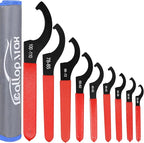 9Pcs Coilover Spanner Wrench Set, Universal Spanner Wrenches Motorcycle Shock Wrench Adjustable Carbon Steel ATV Coil Over Adjustment Tool (Blue)
