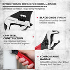 6" Adjustable Wrench Pipe Spanner: Wide Jaw Black Oxide Wrench With Cushion Grip, Laser Marked Metric & SAE Scales, CR-V Steel, for Professionals