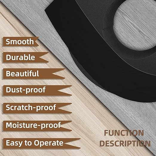 GSCIT Club Black Melamine Edge Banding, 3/4 inch x 25ft Edge Banding with Hot Melt Adhesive Pre-glued Cabinet Edge Banding Flexible Black Veneer Edging for Plywood