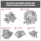 Metric Helicoil Thread Repair Kit: 131-Piece Heli Coil HSS Drills Inserts Taps & Tools M5 M6 M8 M10 M12 Automotive Engine Spark Plug Cylinder Insertion Rethreading Tools Universal Rethread Restorer