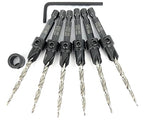 FTG USA Countersink Drill Bit Set for Wood with Tapered Drill Bit 6 Pc #8 (11/64")
