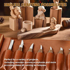 Deluxe Wood Carving Kit，Wood Carving Tools Set with Large Storage Case，Wood Carving Knife Set-Whittling Kit with 8 Pcs Whittling Knives& 5 Detail Knives For Beginners and Hobbyists