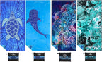 4 Pack Microfiber Lightweight Thin Beach Towel Sand Free Quick Dry Super Absorbent Large Towels for Swimming Pool Yoga Gym Travel Vacation Beach Accessories Essentials for Adults