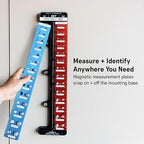 SST - Identibolt PRO - Thread Checker with Magnetic Wall Mount - 28 Nut & Bolt Identifier Gauge - Measures #6 to ½ & 4mm to 14mm - Tight Tolerance & Industrial Grade Precision - Designed in The USA