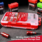 43pieces Screwdriver Bits Set, Impact Magnetic S2 Steel Multi Insert Power Bits Tips with Impact Bit Holder and Two Storage Box（PH/TORX/SQ/PZ/HEX/SL）