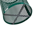 Global Industrial 36 Gallon Outdoor Steel Trash Can with Dome Lid, Plastic Liner and Anchor Kit Included, 23-1/2" Diameter x 40" H, Powder Coat Finish, Unassembled, Green