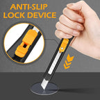 300 Pcs Box Cutters Retractable Utility Knife Office Supplies 9mm Wide Blade Cutter Compact Razor Knife for Home Use(Black)