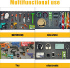 12 Black Plastic Peg Board Set Contains 428 Accessories, High Load-Bearing, Rust-Proof, Non-Sagging, Non-Grooved, Tools Can be Styled at Will, and the Tool Storage System Gives You a New Experience