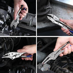 WORKPRO 5-Piece Pliers Set - 6", "7-', 10' Curved Jaw Pliers, Fast Release with 3pc Hex Keys