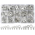 260PCS AWG 22-16 16-14 12-10 Copper Ring Fork Terminals Tin Plated Non-Insulated Electric Wire Connectors