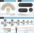 76PCS 1/8inch Shank Power Rotary Tool Accessories Kit for Dremel Tool Kit, HOMEIDOL Diamond Cutting Wheel Tool for Glass, Stone Carving Set Diamond Burr Bits, Sanding Bits for Polishing, Engraving