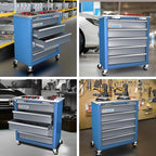 5-Drawer Rolling Tool Chest,Locking Metal Tool Cabinet with Drawer Liners,Non-Slip Pearl Cotton Mat,360° Wheels for Easy Move,Can be Used in Combination with The Seven-Drawer Tool Cabinet